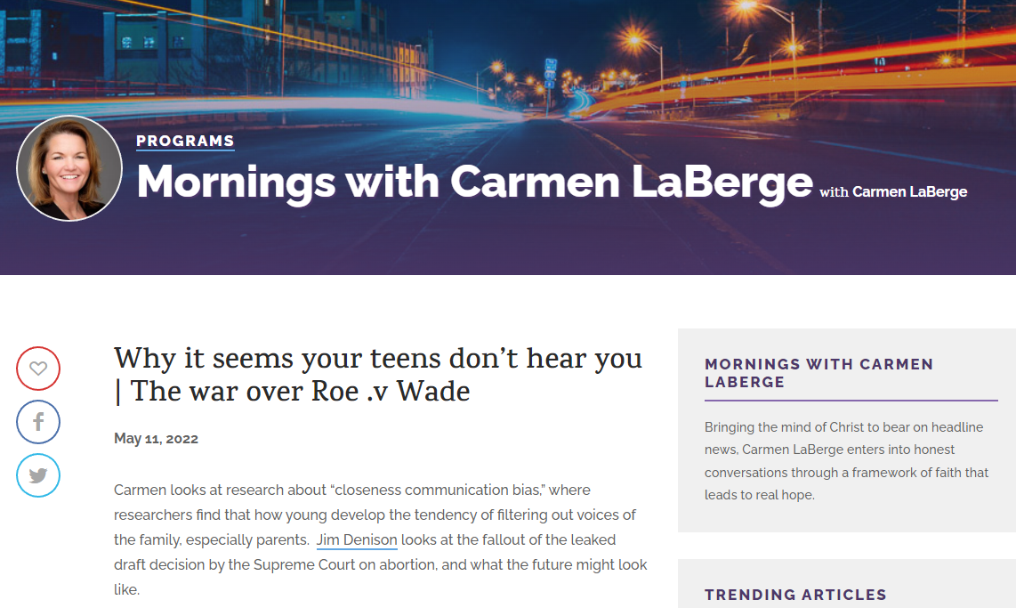May 11: The war over Roe v. Wade with Carmen LaBerge